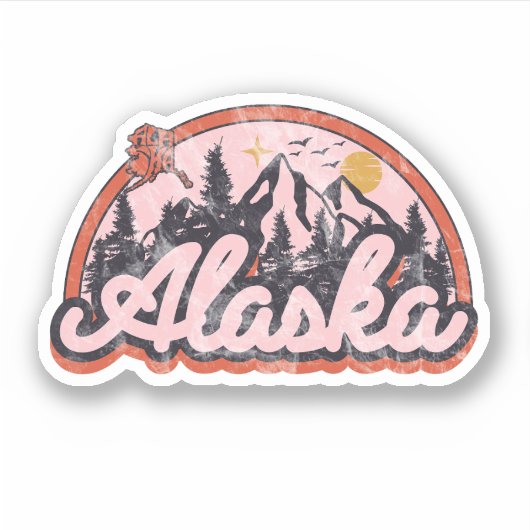 Sticker État d'Alaska (Devant)