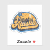 Sticker État d'Alaska (Feuille)
