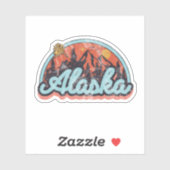 Sticker État d'Alaska (Feuille)