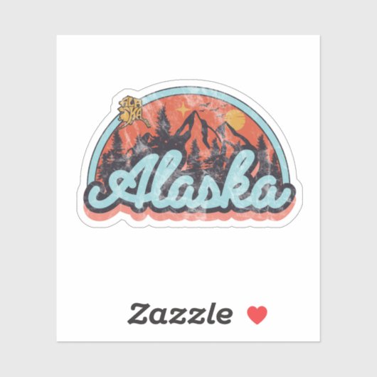 Sticker État d'Alaska (Feuille)