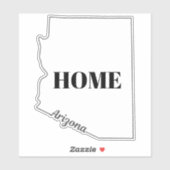 Sticker État d'ARIZONA (Feuille)