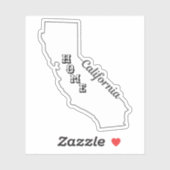 Sticker État de CALIFORNIE (Feuille)