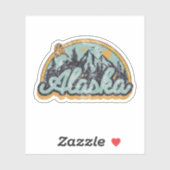 Sticker État de l'Alaska (Feuille)