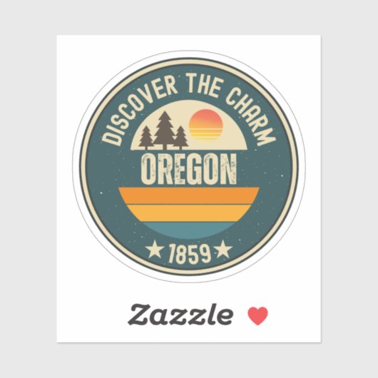 Sticker État de l'Oregon - Pacific Northwest Cadeau (Feuille)