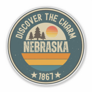 Sticker État de Nebraska Cornhusker Gif