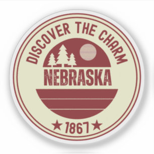 Sticker État de Nebraska Cornhusker Gif