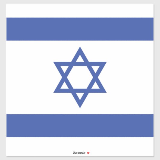Sticker Etat d'Israël Drapeau, Étoile de David Juifs (Feuille)