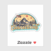 Sticker État du Connecticut (Feuille)