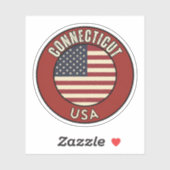 Sticker État du Connecticut (Feuille)