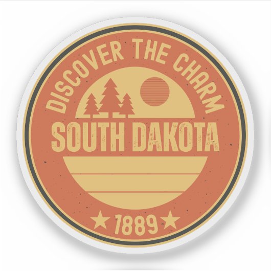 Sticker État du Dakota du Sud - L'aventure vous attend (Devant)