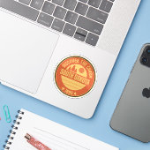Sticker État du Dakota du Sud - L'aventure vous attend (Ordinateur portable avec iPhone)