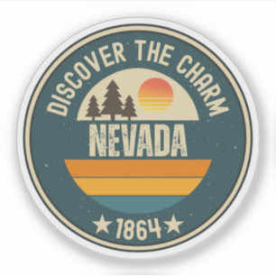 Sticker Etat du Nevada - Souvenir d'état d'argent
