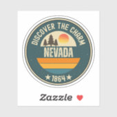 Sticker État du Nevada - Souvenir Silver State (Feuille)