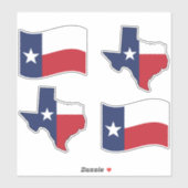 Sticker État du Texas (Feuille)