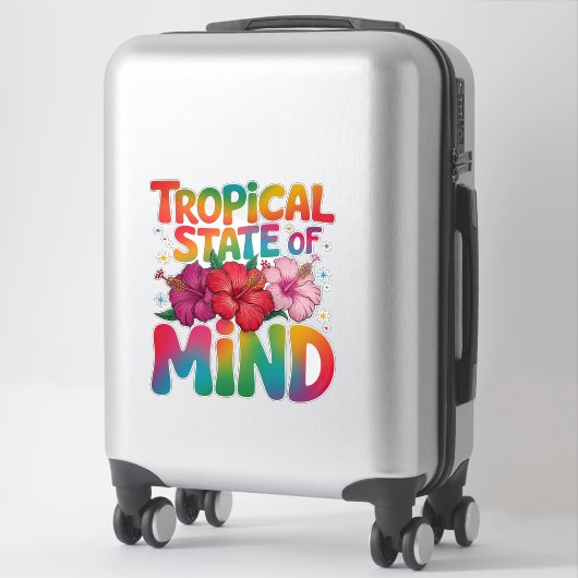 Sticker État tropical de l'esprit Plage d'été Graphique (Sur valise)