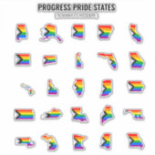 Sticker États de la fierté du progrès (A-M) (Devant)