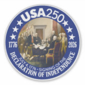 Sticker États-Unis 250 - 1776-2026 - Déclaration d'indépen (Devant)