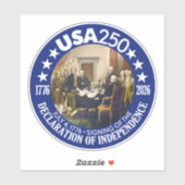 Sticker États-Unis 250 - 1776-2026 - Déclaration d'indépen (Feuille)