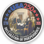 Sticker États-Unis 250 - 1776-2026 - Déclaration d'indépen (Recto)