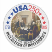 Sticker États-Unis 250 - 1776-2026 - Déclaration d'indépen (Devant)