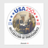 Sticker États-Unis 250 - 1776-2026 - Déclaration d'indépen (Feuille)