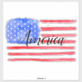 Sticker États-Unis Drapeau étoiles et rayures (Feuille)
