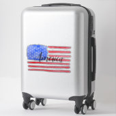 Sticker États-Unis Drapeau étoiles et rayures (Sur valise)