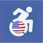 Sticker États-Unis handicapés (Devant)