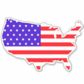 Sticker États-Unis Pays Drapeau Patriotique Américain (Devant)