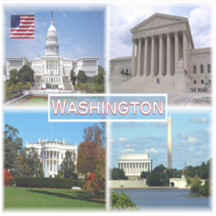 Sticker États-Unis Washington - Capitol - Cour suprême