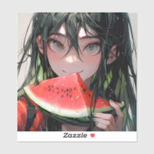 Sticker Etc Juicy Eté Watermelon Anime Girl