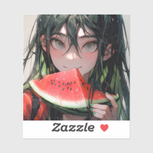 Sticker Etc Juicy Eté Watermelon Anime Girl