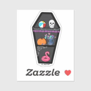 Sticker Été éffrayant mystérieux plateau de déesse