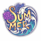 Sticker Été Plage tropicale vacances (Devant)