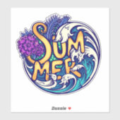 Sticker Été Plage tropicale vacances (Feuille)