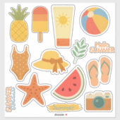 Sticker Été Rétro (Feuille)