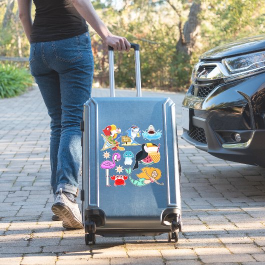 Sticker Été / Tropical / Vacances (Valise Insitu)