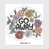 Sticker ÉTEINDRE Funny Floral mignon Daisy Daisy Dessin À  (Feuille)