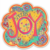 Sticker Étendre Joy Joyeux Jaune amusant Inspirivité (Devant)