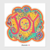 Sticker Étendre Joy Joyeux Jaune amusant Inspirivité (Feuille)