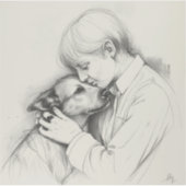 Sticker Eternal Companions: Black & White Pet Bond Paintin (Devant)