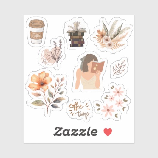 Sticker Ethérée : Collection d'autocollants esthétiques (Feuille)