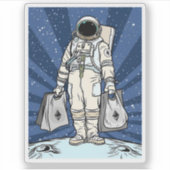 Sticker Ethereum À La Lune ETH Space Man Merch (Devant)