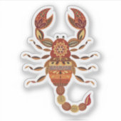 Sticker Ethnic Floral Scorpion (Devant)
