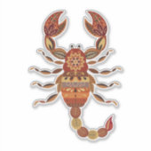 Sticker Ethnic Floral Scorpion (Devant)
