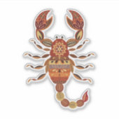 Sticker Ethnic Floral Scorpion (Devant)