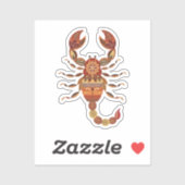 Sticker Ethnic Floral Scorpion (Feuille)