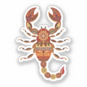 Sticker Ethnic Floral Scorpion (Recto)