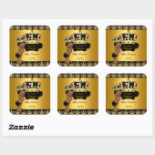 Sticker ethnique Royal Prince Baby shower Black Go (Feuille)