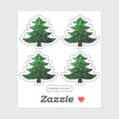 Sticker Étincelle verte de Noël (Feuille)